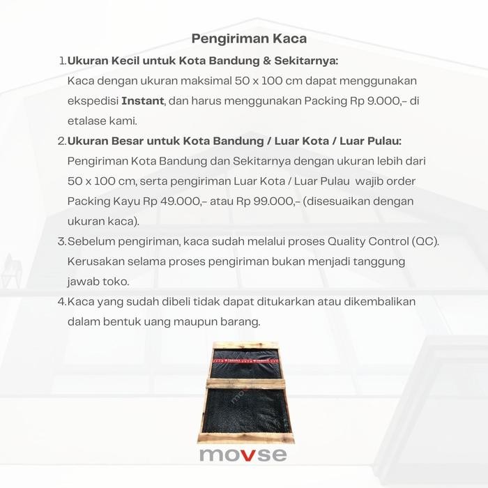 Kaca Cermin 5 mm - Custom Size