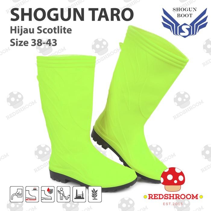 Compass - Sepatu Boot Tinggi Shogun Taro Scotlite-Hijau-Karet Lokal Lentur
