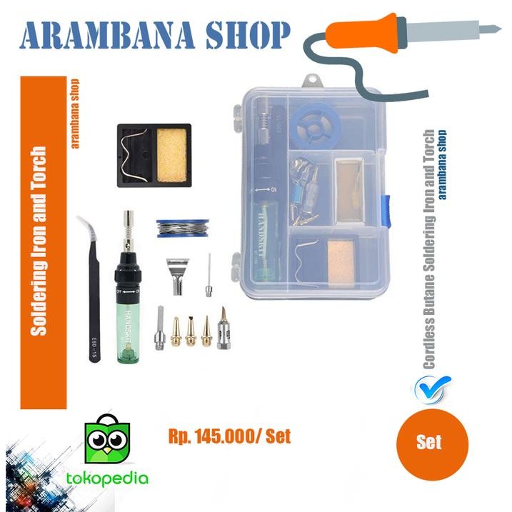 Terbaru Solder Gas Butane Torch Cordless Butane Refillable Gas Heating