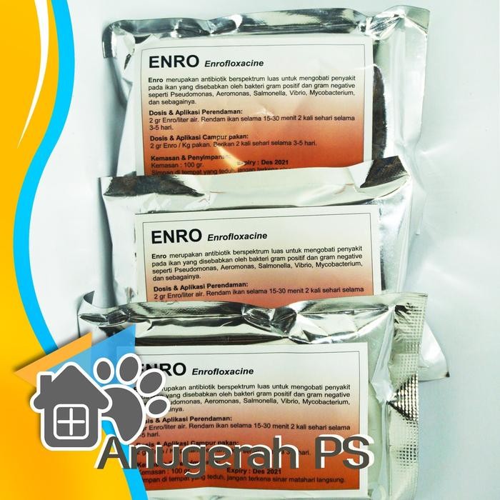 ENRO 100 ANTIBIOTIK IKAN ENROFLOXACIN