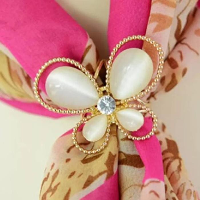 Ring Jilbab Kupu-Kupu - Bros Cincin Kerudung - Ring Syal/Scarf Import