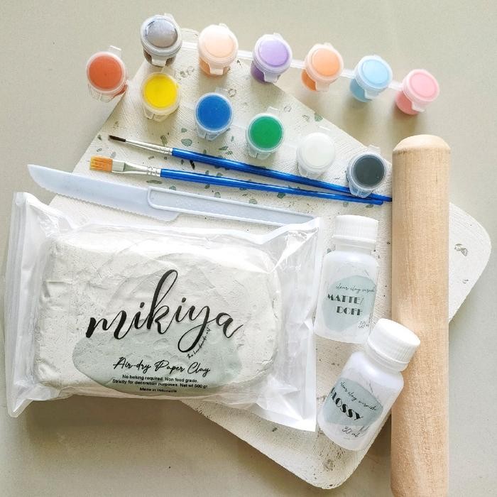 MJ Mikiya Clay Starter Kit / Air-dry Clay / Modeling Clay / Clay set pemula Paper