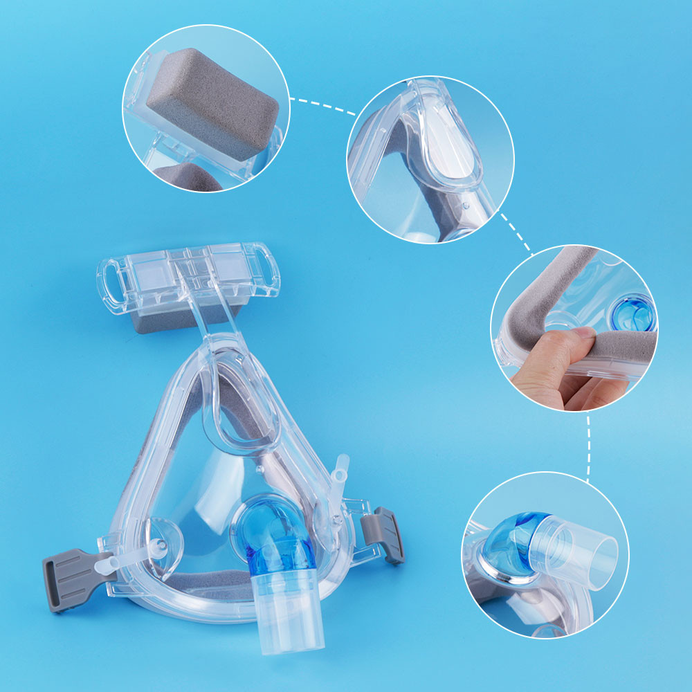 CPAP Full Face Mask Medical Silicon Full Facial Mask Auto BiPAP CPAP Mouth Nasal Mask with Headgear