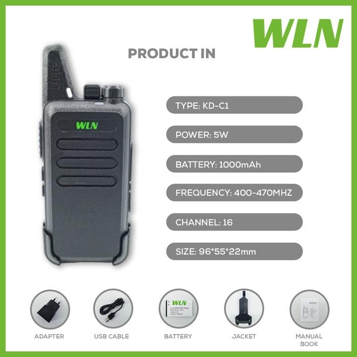 HT WLN KD C1 WALKIE TALKIE HANDY TALKIE UHF
