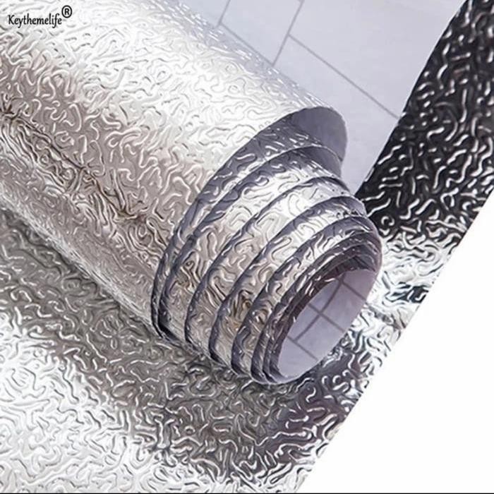 Wallpaper Dapur Alumunium Foil Gold Anti Minyak Anti Air