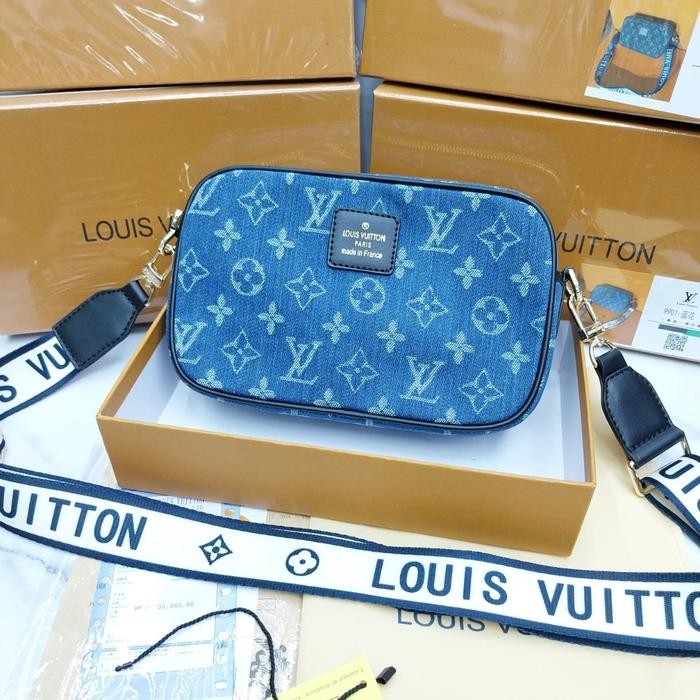 Banyak Dicari Tas Selempang Messenger Bag Pria Lv1102 Studio Blue Miror Terlariss 