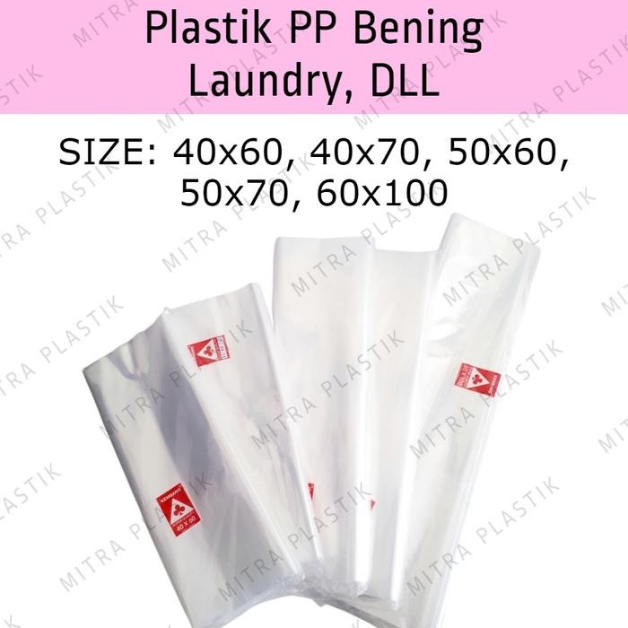 New Plastik PP Laundry 40x60 40x70 50x60 50x70 60x100 Tebal 03 Bening