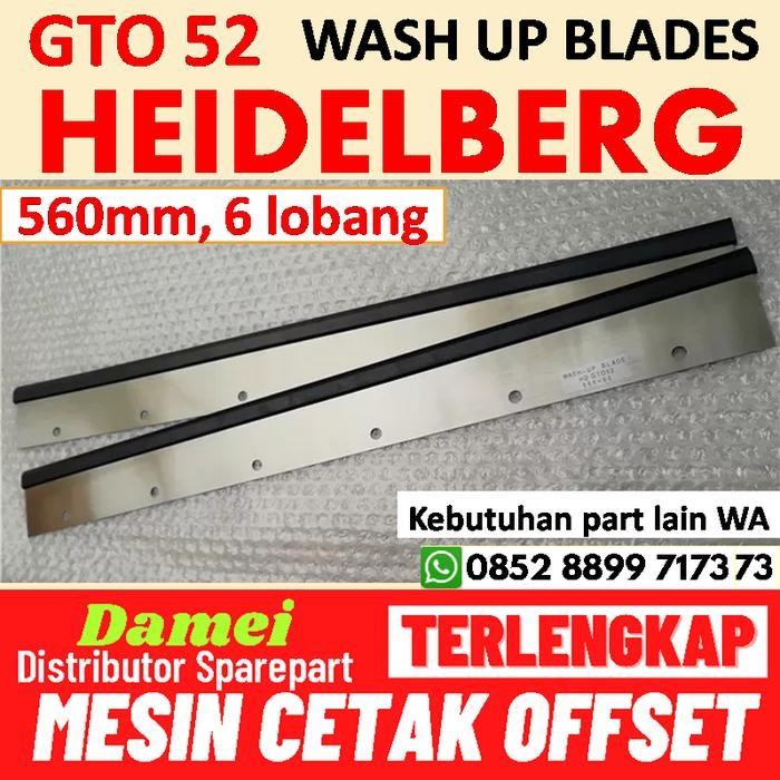 Rakel GTO 52 Heidelberg Spare part Mesin Cetak Offset Wash Up Blade
