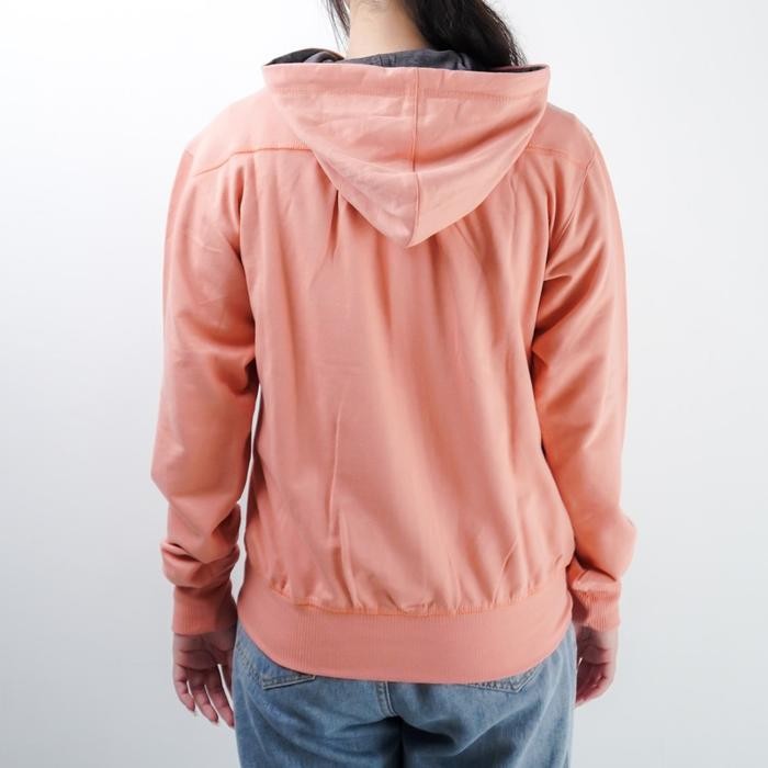 Mustevans Jaket Jumper Hoodie Sweater Katun Polos Wanita - Peach Original Best Seller