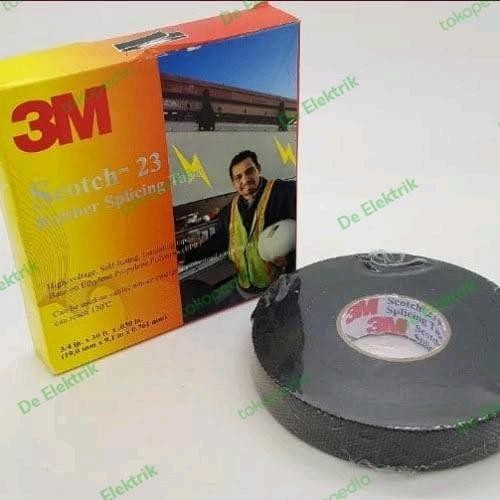 ISOLASI LISTRIK RUBBER SPLICING TAPE SCOTCH 23 3M HITAM SCOTCH23