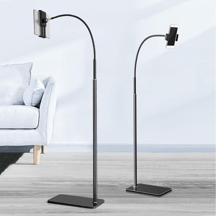 FLOOR STAND DUDUKAN SMARTPHONE IPAD HOLDER TELESCOPIC ROTATING - GH027