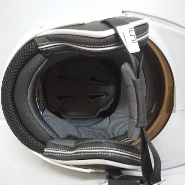 Helm Zeus ZS-205 White Half Face New