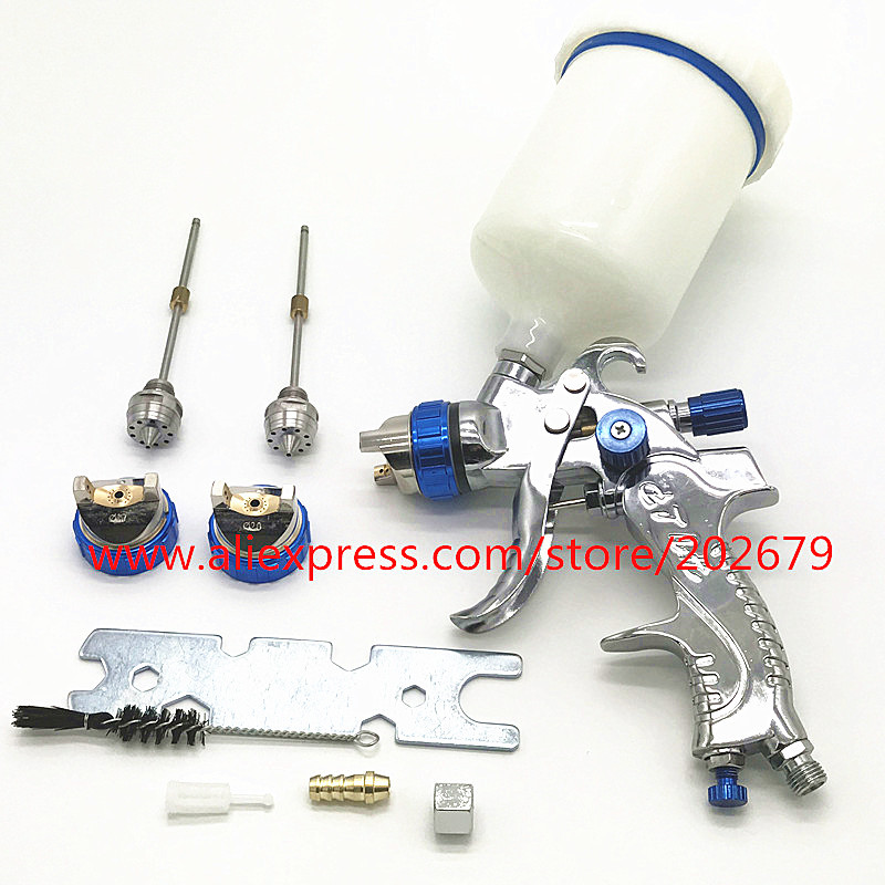 IMPORT HVLP SPRAY GUN 1.4mm 1.7mm 2.0mm steel nozzle Paint spray gun professional Airbrush spray gun
