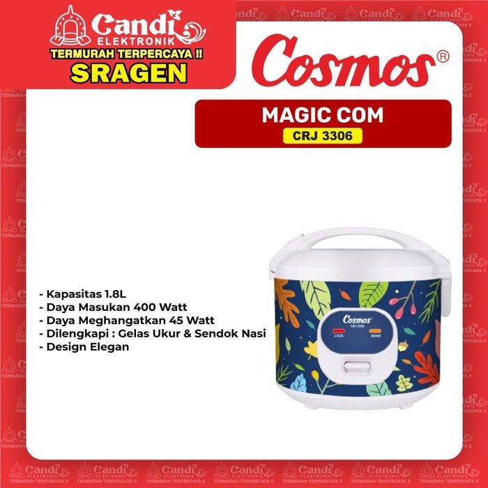 COSMOS Magic Com/Rice Cooker [1.8 L] - CRJ-3306 - Candi Elektronik Sragen