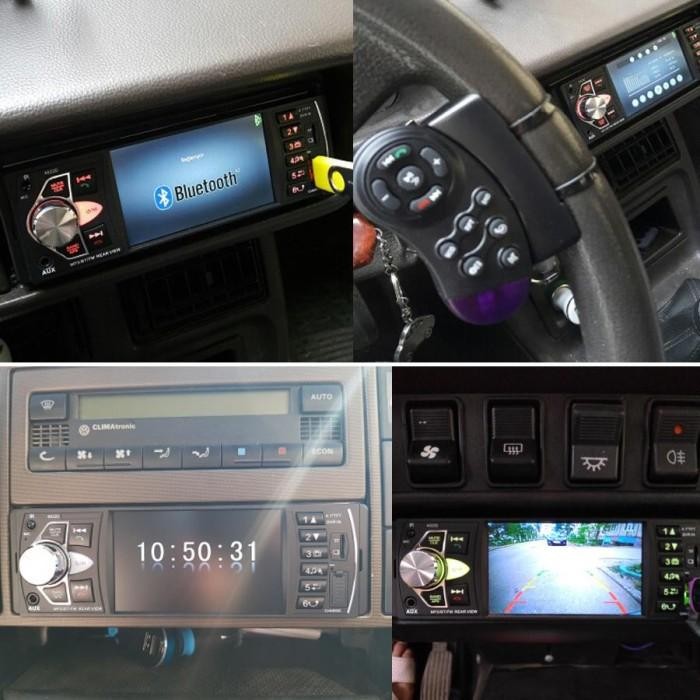 (Best) Single Din 4022D LCD 4.1 Inch Monitor Tape Audio Mobil Bonus Remote