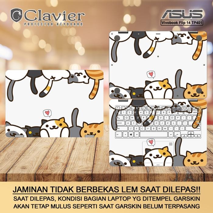 Cover Garskin Laptop Asus VivoBook Flip 14 TP401 TP401M TP401MA Bening