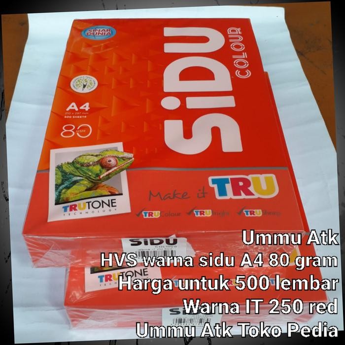 Ready HVS warna sidu A4 80 gram it 250 red