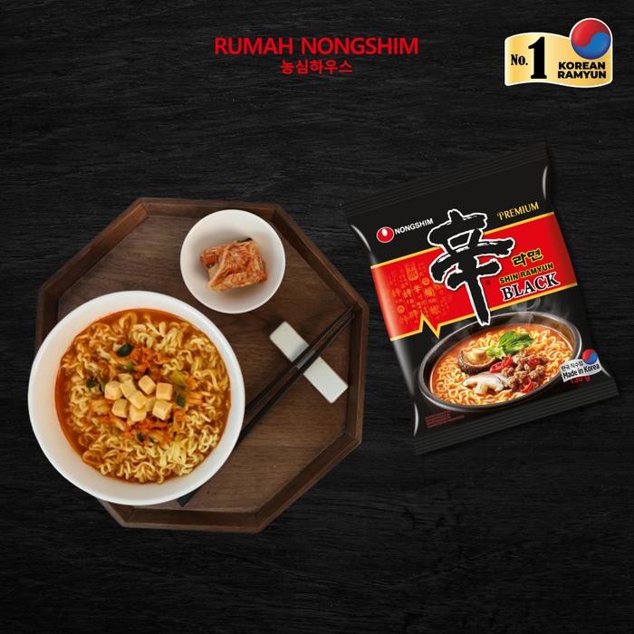 Breakfeast- Nongshim Shin Ramyun Black 130 Gram Ramyun Premium Halal & Asli Dari Korea