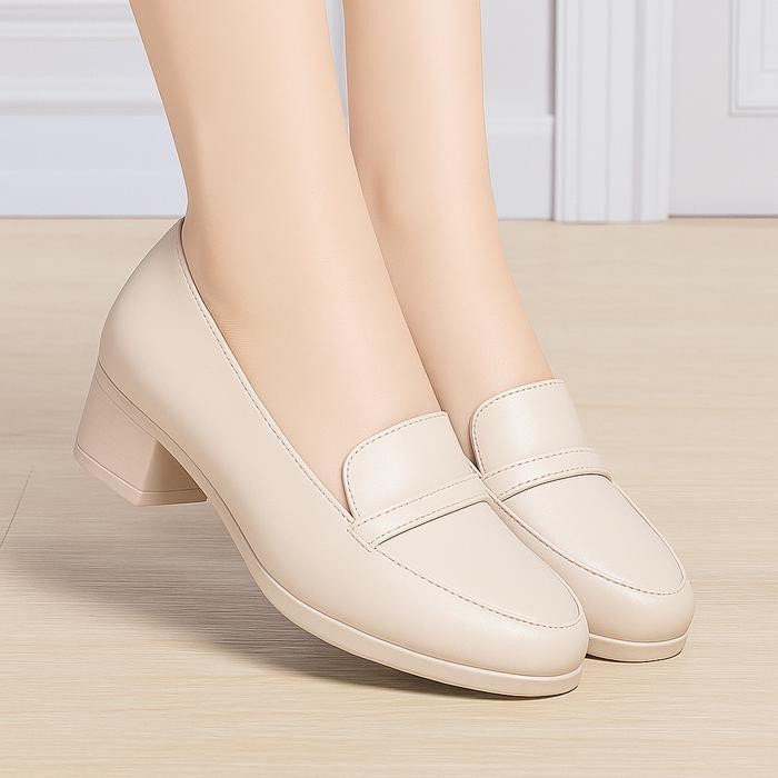 Pantofel Wanita 5Cm, Sepatu Kantor Wanita, Sepatu Kerja Wanita Shoes Black Hils Heels High Hitam