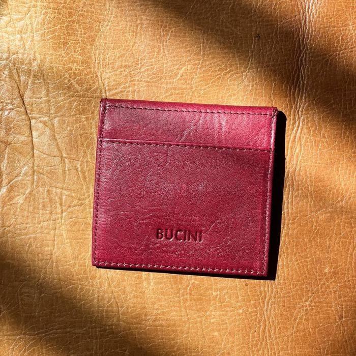 Leather Card Holder BUCINI D - Dompet Kartu Pria & Wanita BUCINI Dompet Kartu D