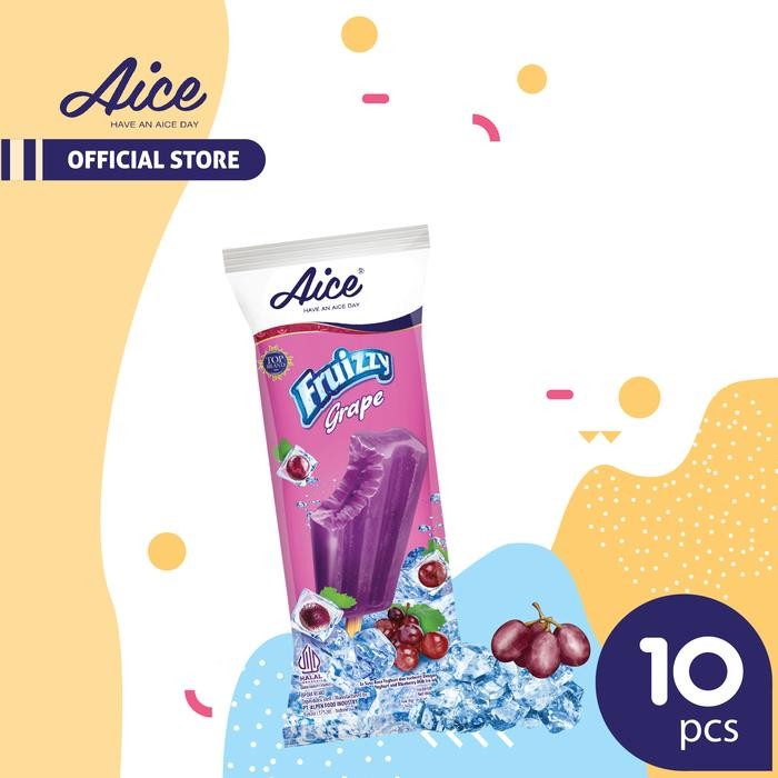 TerEnakPolll- Aice Ice Cream Fruizzy Grape 70Ml Isi 10Pcs Es Krim