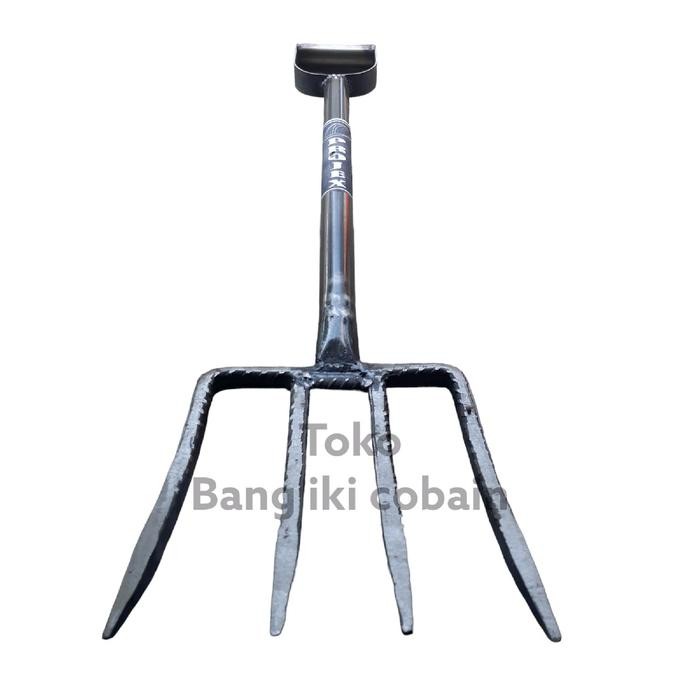 Garpu Injak Tanah Cangkul Garuk Gagang Besi
