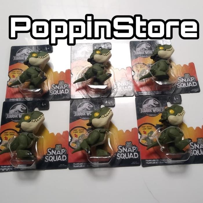 ys7r- Jurassic World Snap Squad Tyrannosaurus T-Rex Hijau Dino Rare
