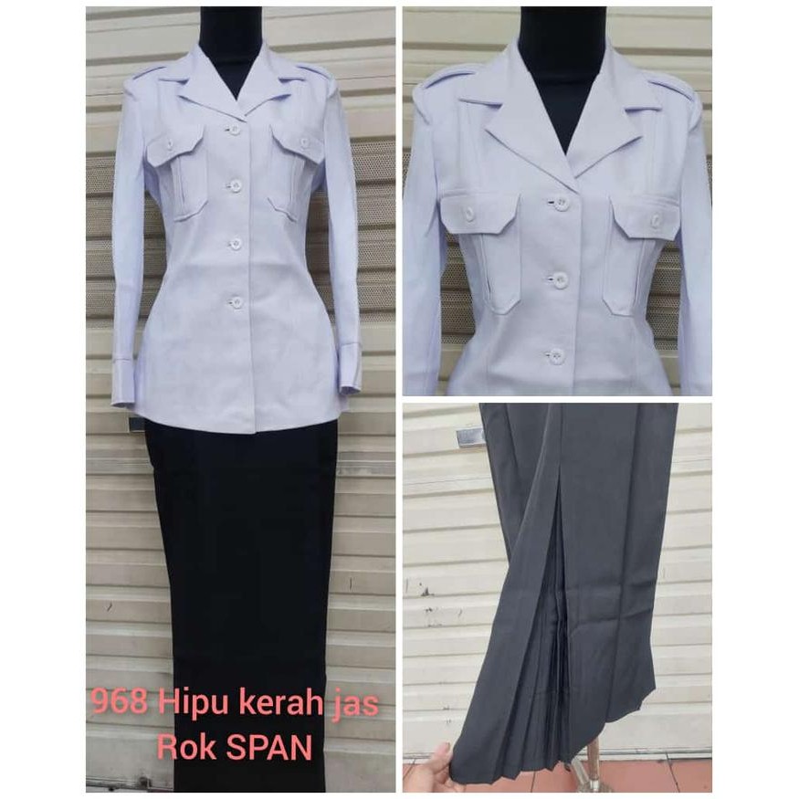 ASLI Setelan Blazer Hitam Putih Kantong 2 "Celana dan Rok", Baju P3K-Blazer Azkia-Seragam Kerja