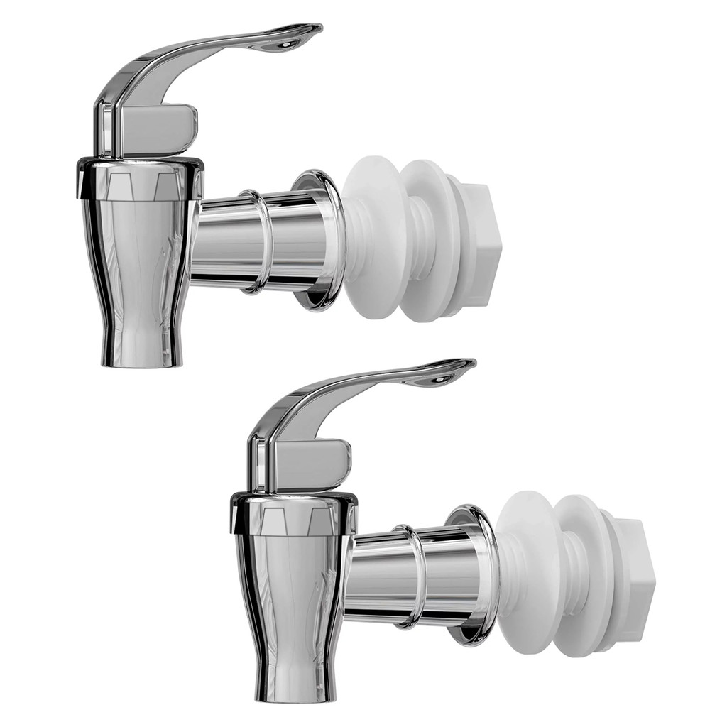2set Silver Party Drink Dispenser Spigot Push Style Juice Beer Beverage Home Reusable  Bottle Replac
