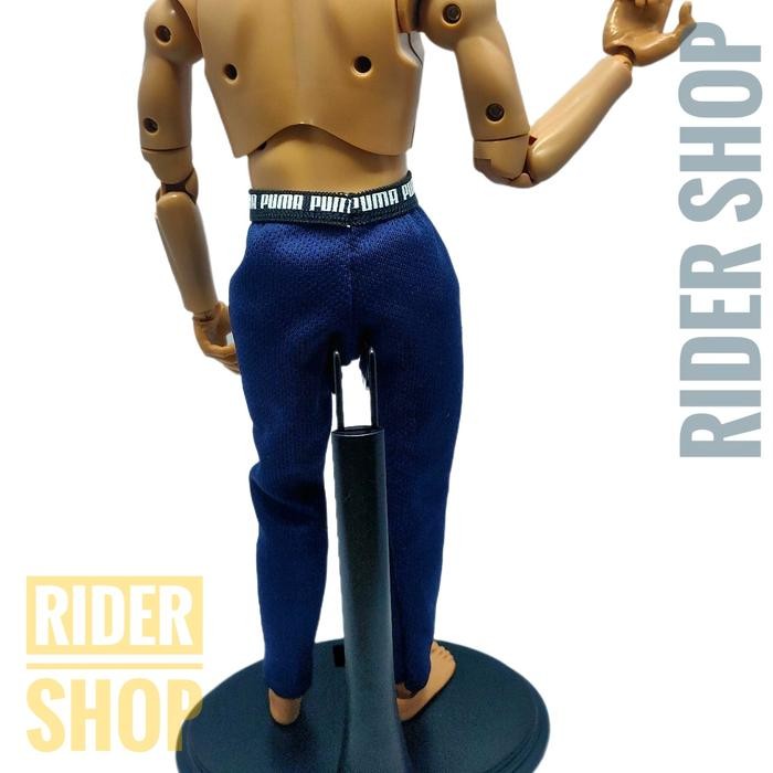 h4d2- Skala 1/6 Celana Biru Dongker Lentur Figure Kitbash Male Dan Female