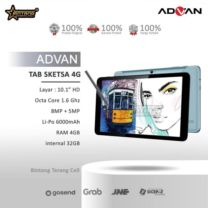 dg88- Advan Tablet Sketsa (Tab+Cover+Stylush Pen)