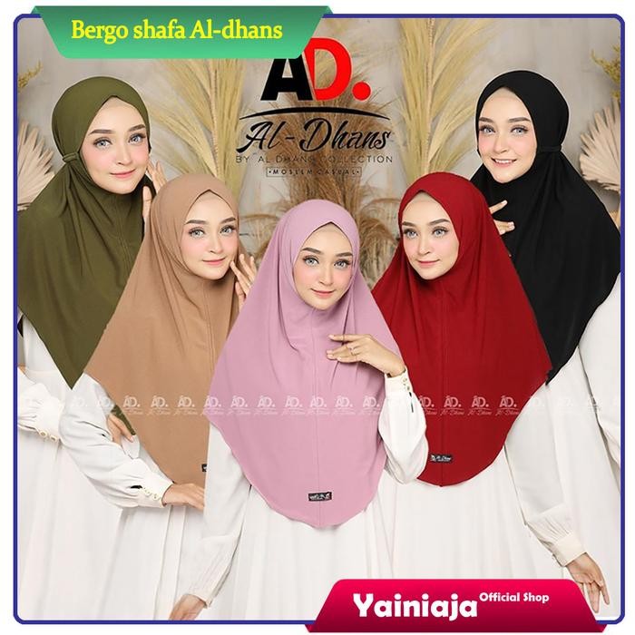 KirimCpT- Hijab Jilbab Instan Bergo Shafa Ori By Al Dhans Aldhans Muslim Kerudung Syari Wanita