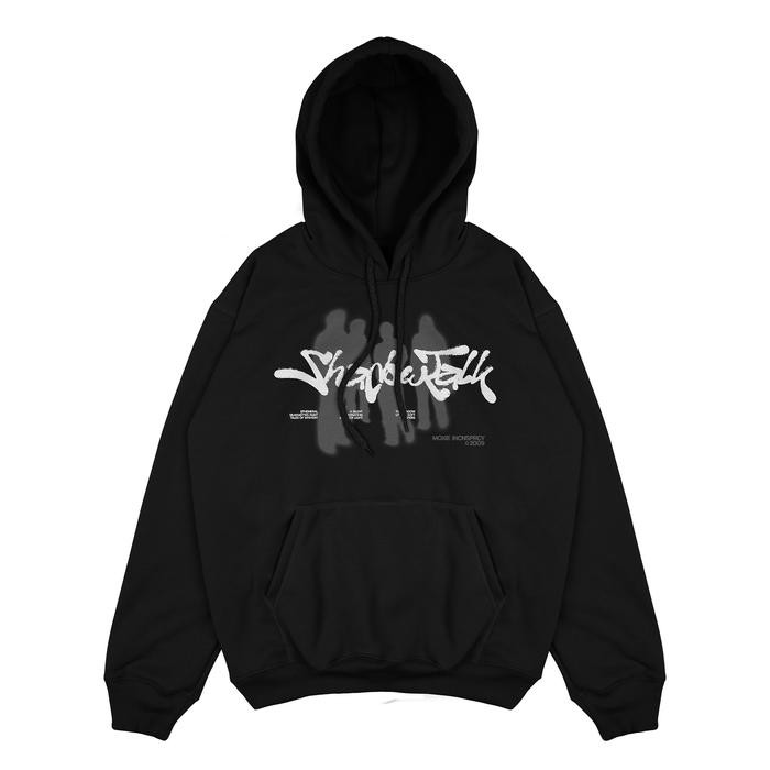 Sale Moxie Sweatshirt Fleece Unisex Shadow Talk Black Hitam Hoodie
