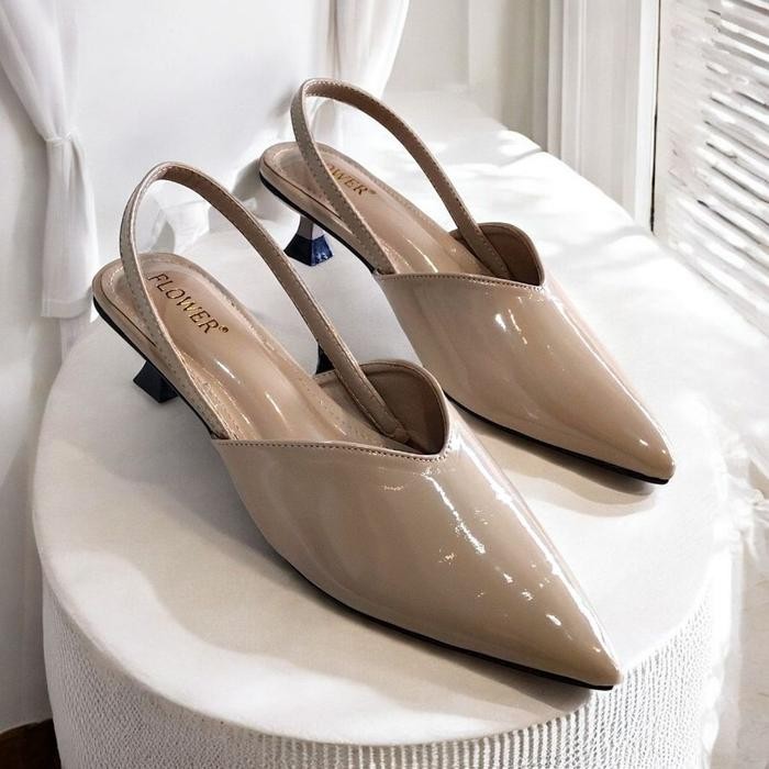 Sepatu Kerja Wanita 3Cm Sn01 - Pantopel Wanita - Hells 3Cm - Sepatu Tali Belakang - Sepatu Kantor