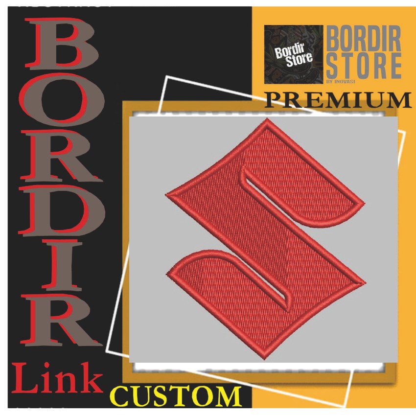 SUZUKI LOGO MERAH BS-1199 PATCH BORDIR LOGO/EMBLEM