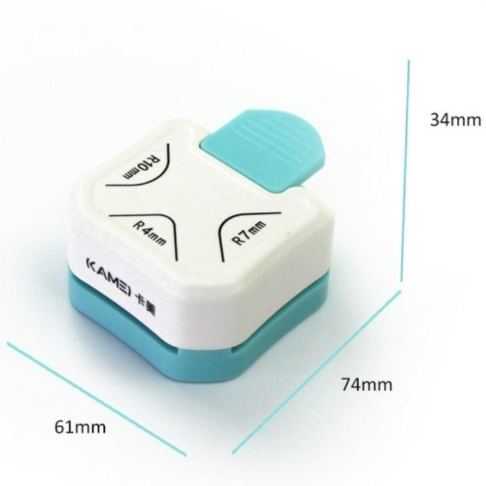 Round Corner 3In1 R4 R7 R10 Pemotong Sudut Kertas Corner Rounder Punch Terlaris