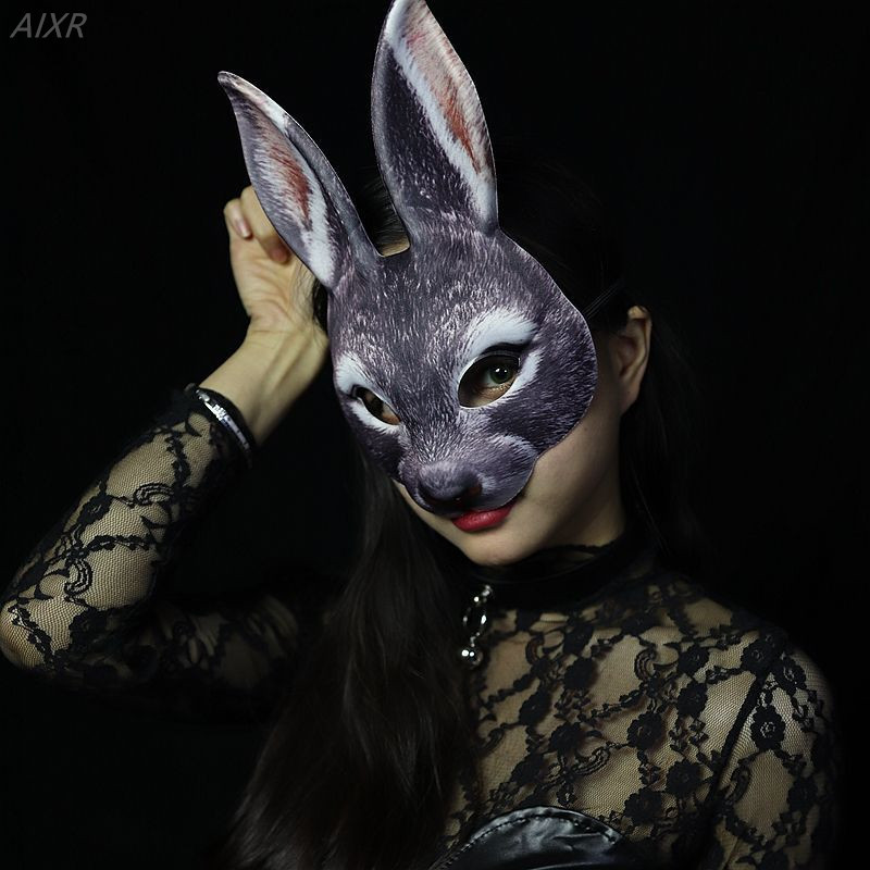 Rabbit Mask Mascaras Halloween Easter Carnival Party Masquerade Animal Mask Cartoon Eyes Mask