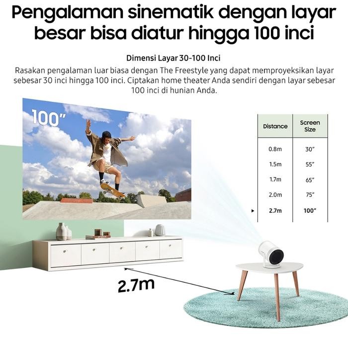 tvj7- Samsung Sp-Lsp3Blaxxd Lsp3B The Freestyle Samsung Smart Tv Proyektor