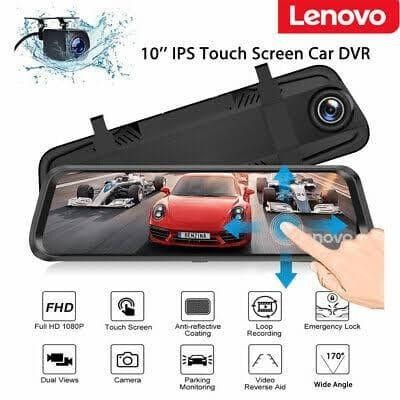 Lenovo V7 Plus + Dual Camera Dashcam Car DVR Camera Mobil