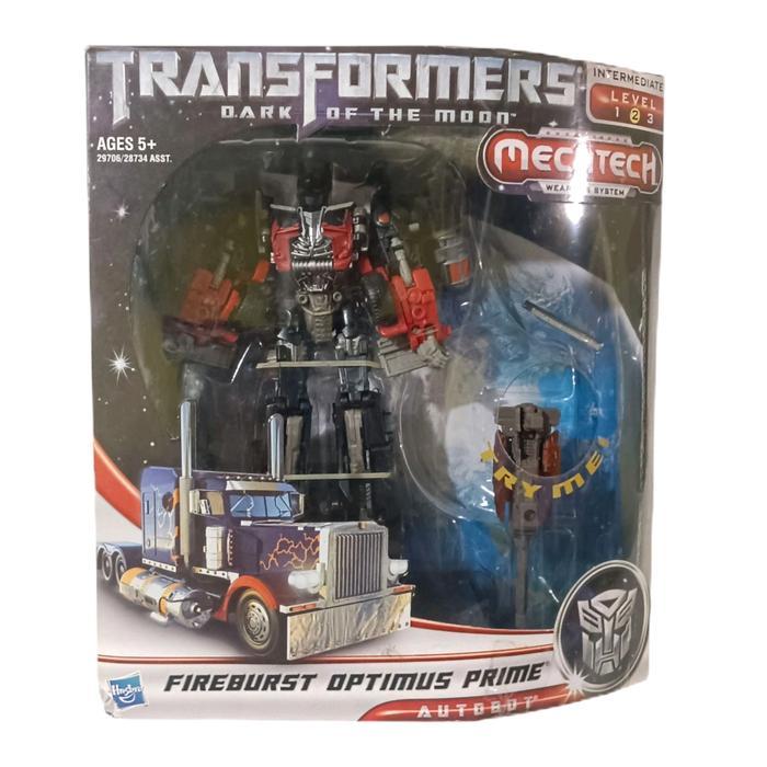 HOT SALE HASBRO TRANSFORMERS DARK OF THE MOON FIREBURST OPTIMUS PRIME VOYAGER CLASS ACTION FIGURE