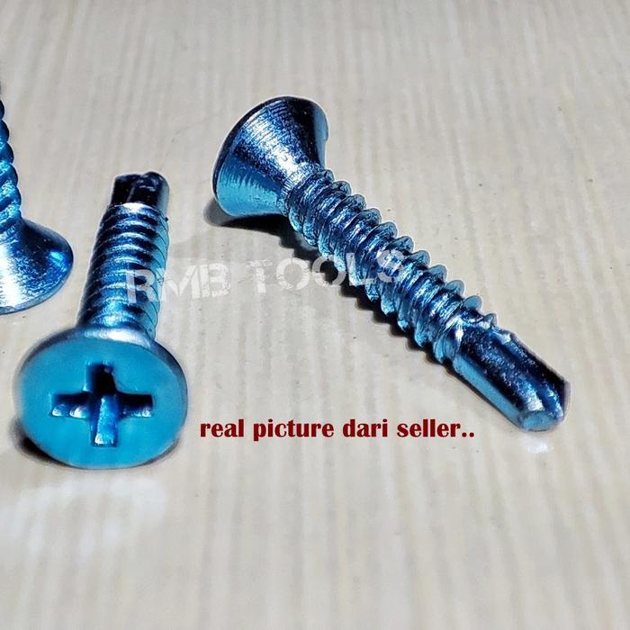 NEW Sekrup Roofing SDS 8 x 32 mm / Baut Sekrup Baja Ringan FH 8 x 32 mm