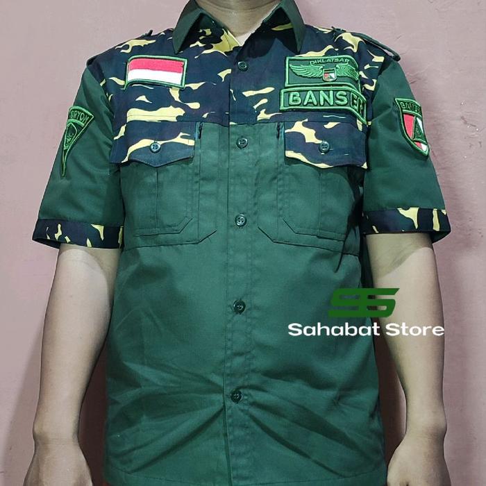 Baju Hem Kemeja Tactical Banser Pendek Pria Terlaris