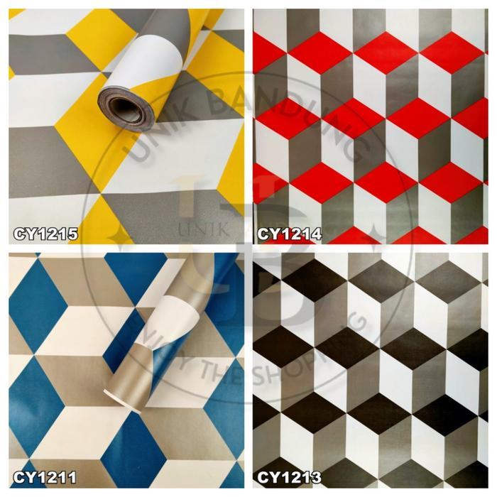 Wallpaper Dinding Motif 3D Kubus 45Cm X 8M Wallpaper 3D Kubus High Quality - Unik Bandung Diskon