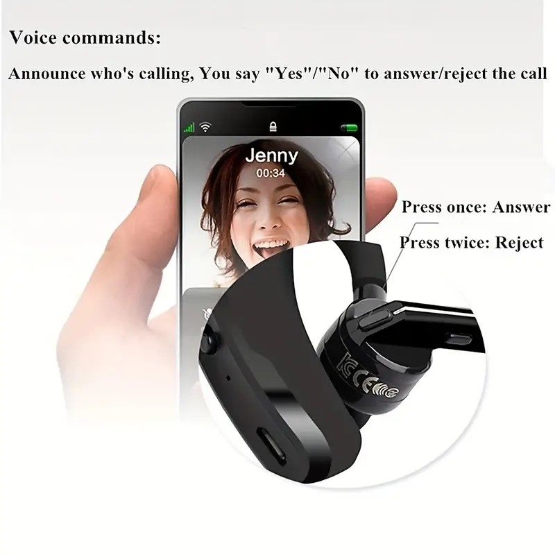 V8 Bluetooth Earphone Wireless Stereo HD Headphones V9 Bluetooth Hands In Car Kit With Mic For