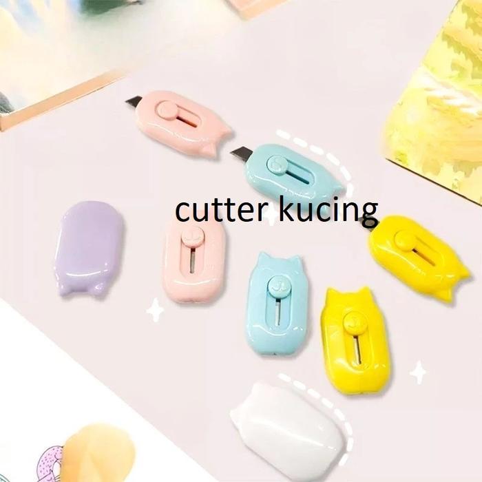 ISI 2 pcs - TS Cutter Mini / Cutter Mini Pisau Kecil Bentuk Awan / Pisau Pemotong Mini Lucu / Travel