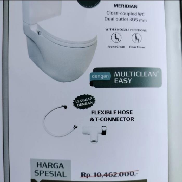 Roca closet duduk Meridian with multi clean seat cover