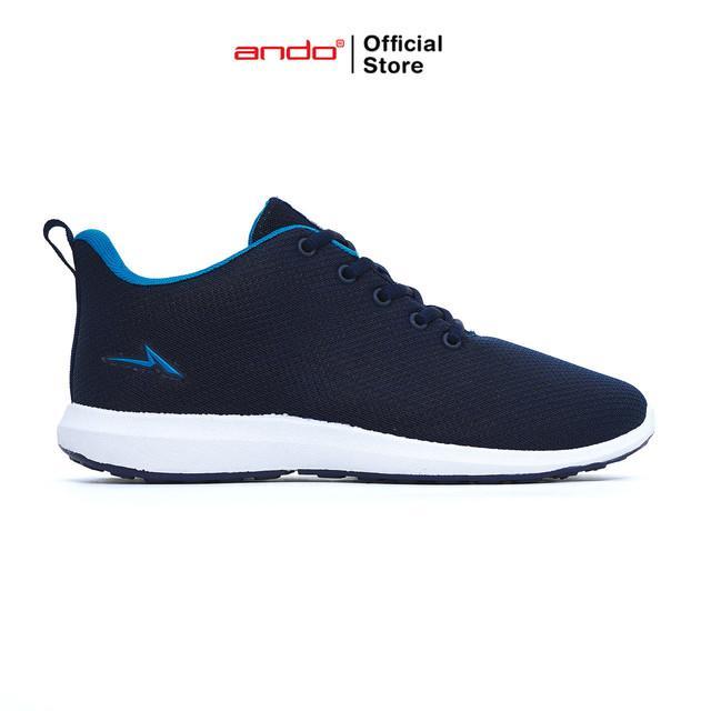 Ando Sepatu Sneakers Asher Pria - Biru Tua/Biru - BIRU TUA/BIRU, 39