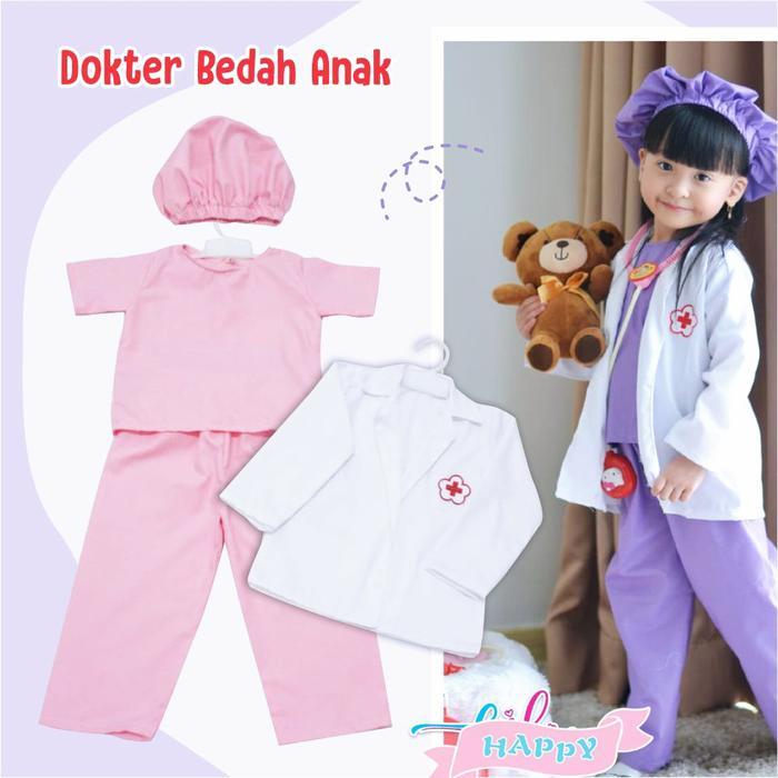 Baju Dokter Bedah Anak Perempuan Kostum Dokter Anak Baju Profesi
