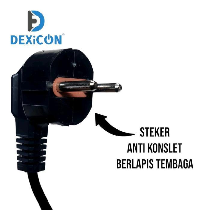 DEXICON STOP KONTAK KABEL HITAM, TERMINAL TEMBAGA MURNI socket - Kabel Stop Kontak listrik - Stop