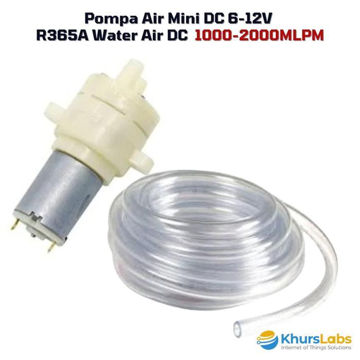 Pompa Air Mini DC 6-12V R365A Water Air DC Diaphragm Pump 1-2 Liter Per Menit